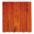 thumbnail image 2 of Ambesonne Rustic Shower Curtain, Wood Timber Floor Orange, 69"Wx84"L, Orange Marigold, 2 of 4