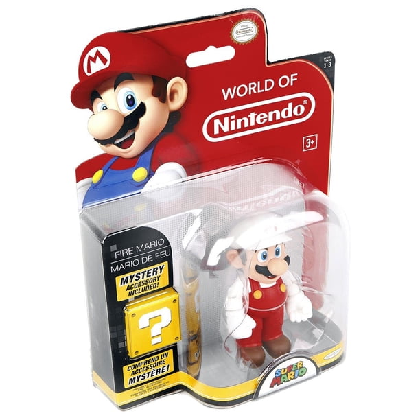 Figura de acción SUPER MARIO Fire Mario con flor de fuego de 10 cm