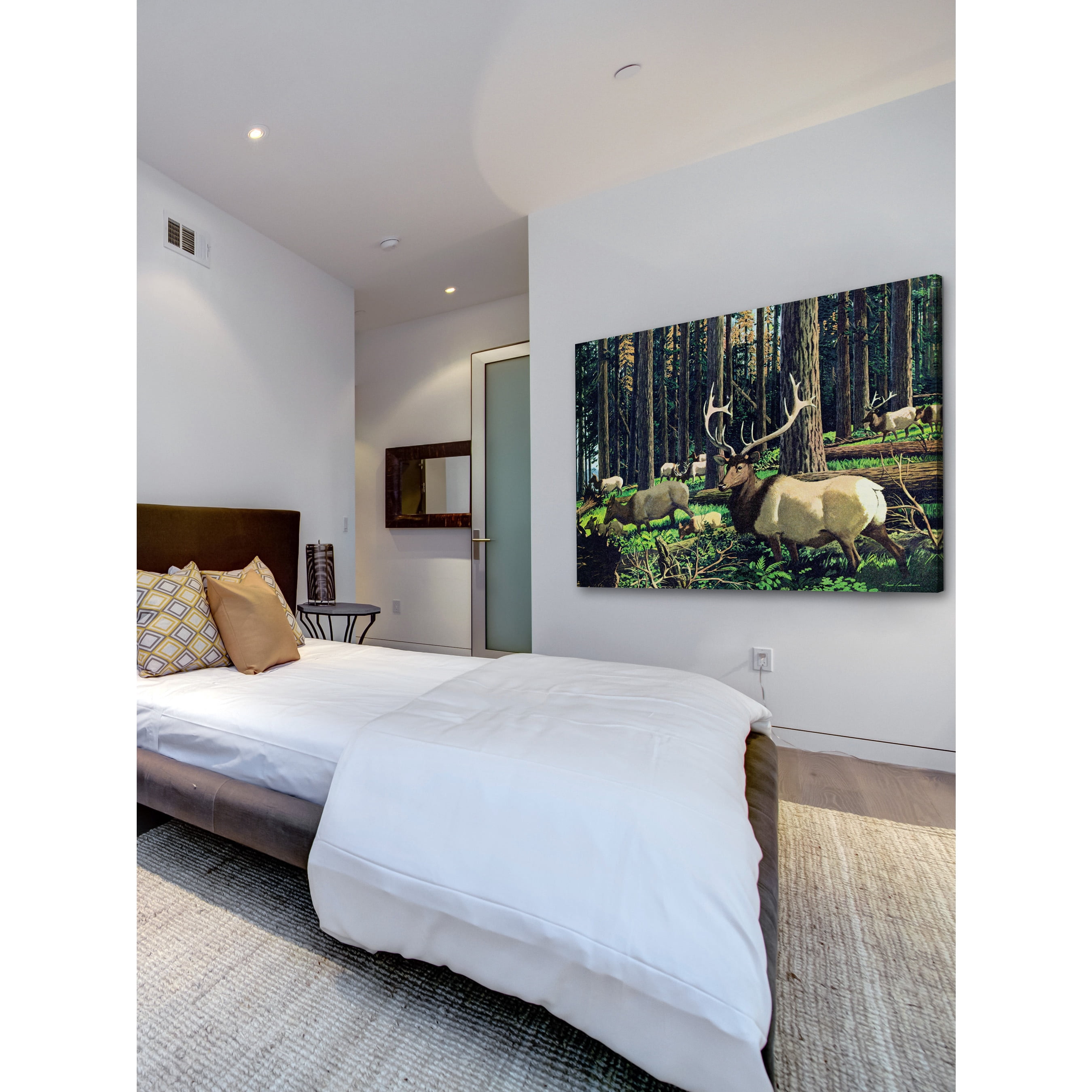Marmont Hill "Elk Herd" Painting Print on Wrapped Canvas