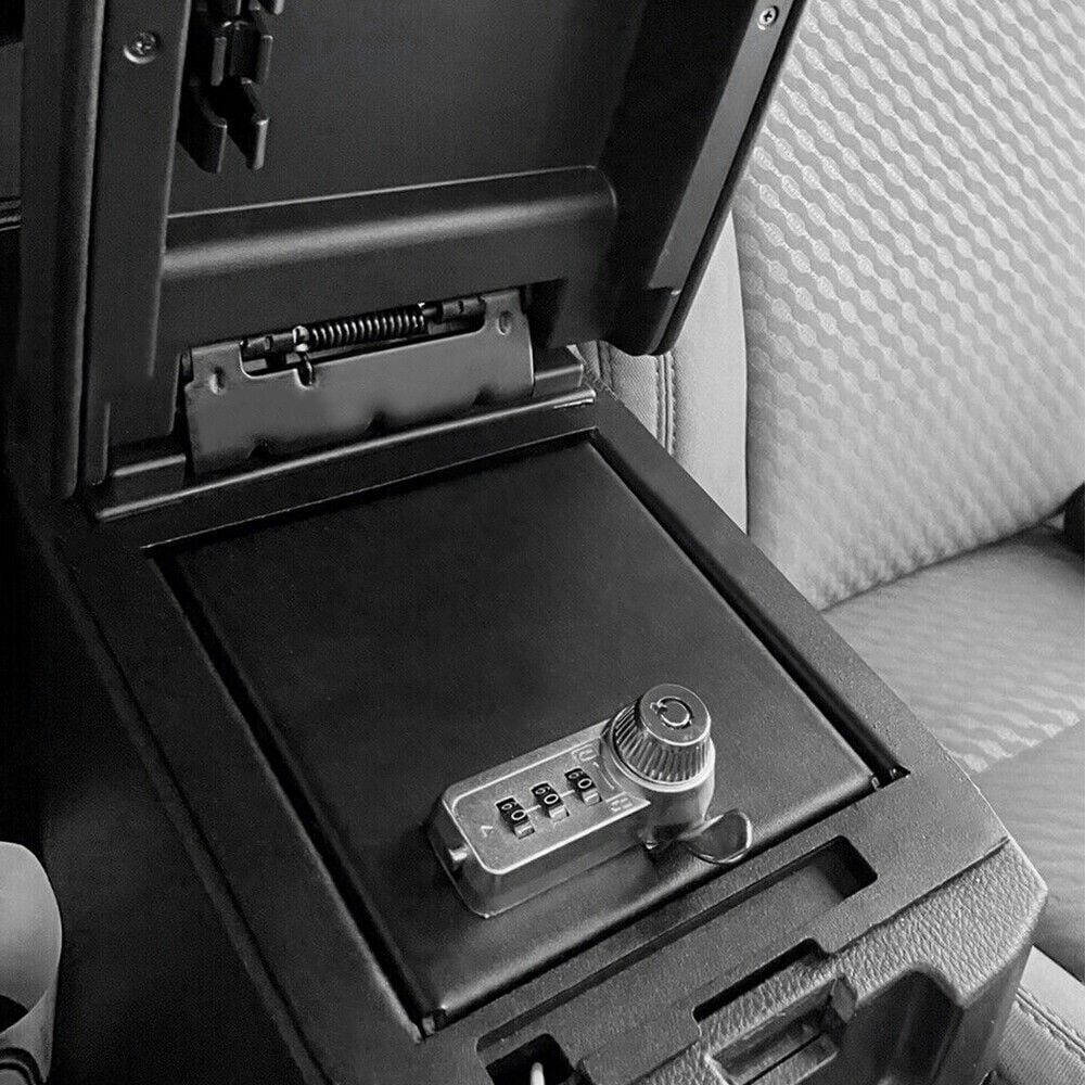 Kojem Center Console Gun Safe Storage Box Lock Console Safe Vault Compatible with 2016-2021 Toyota Tacoma Replacement for 00016-35986 17 18 19 20