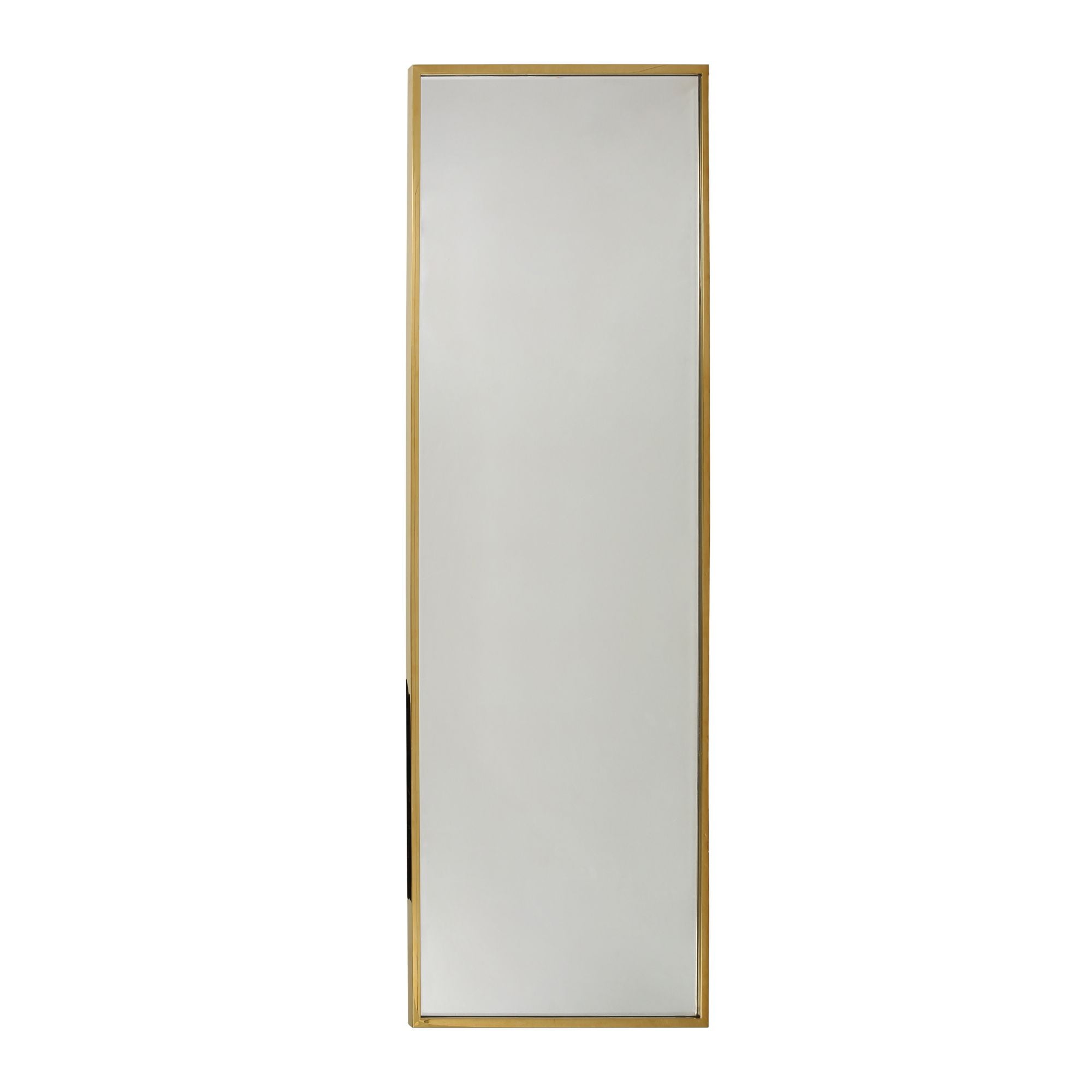 77" Gold Contemporary Rectangular Standing Mirror