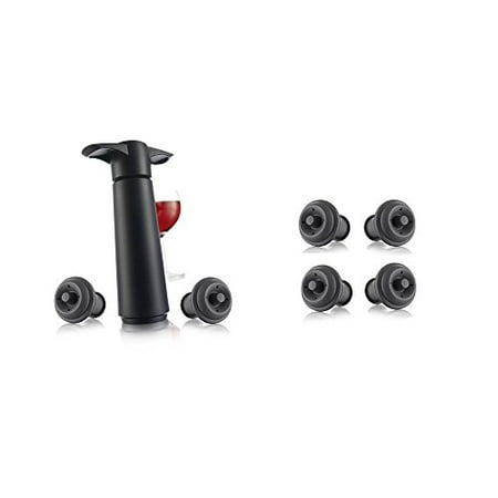 UPC 084256005170 product image for Vacu Vin Vaccuum Wine Saver Gift Set, 6 Black Stoppers | upcitemdb.com
