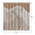 thumbnail image 5 of Brown Boho Line Art Plant Pattern Shower Curtain 72"x72" ,Bathroom Decorative Shower Curtains Set with 12 Hooks,Modern Waterproof Washable Shower Curtain, 5 of 6