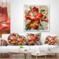 thumbnail image 4 of Designart Bunch of Amaryllis Flowers Drawing - Floral Throw Pillow - 12x20, 4 of 5
