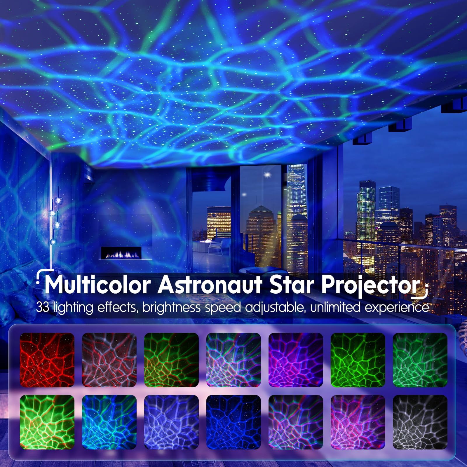 Aukfa Astronaut Galaxy Projector Night Light with Timer & Remote, Star Nebula Light for Kids and Adults Room, Party, Christmas & Birthday Gifts