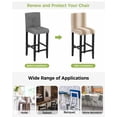 thumbnail image 3 of Khaki Ombre Bar Stool Covers Set of 4, Modern Abstract Art Farmhouse Gradient Stretch Washable Bar Chair Covers with Backs, Removable Pub Counter Height Chair Cover for Kitchen Dining Room Cafe, 3 of 7