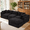 Black, variant on AVAWING Modular Sectional Sofa, Cloud Sectional Couch with Deep Seat, Boneless Couch, Black
