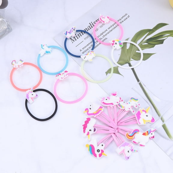 Raindrops 16Pcs Assorted Color Unicorn Hair Clips Hair Decoration for Kids Special Occasions