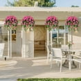 thumbnail image 3 of Artificial Hanging Plants Outdoors, Fake Hanging Flowers with Basket, Faux Vine Bougainvillea for Urn Fillers Front Porch Patio Outside Summer Decor Flower, 3 of 4