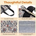 thumbnail image 4 of Pioneer Flower Floral Print Pattern Insulated Lunch Bag for Women & Adults,Large Portable Soft Cooler Lunch Bag,Thermal Food Storage Tote with Pearl Cotton,8.66L,8.75x5.75x9.5 Inch, 4 of 6