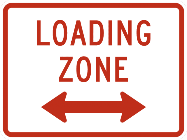 Loading zone. Loading zone