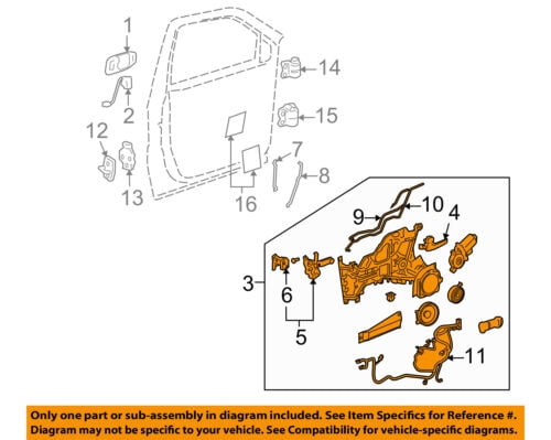 GM OEM Front Door-Lock Module Left 15924355 - Walmart.com