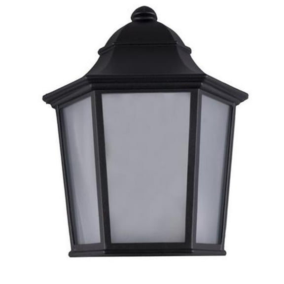 1-Light 15W Integrated LED Exterior Wall Mount, Powder Coated Black