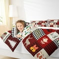 thumbnail image 4 of Homewish Santa Claus Snomman Bedding Comforter Set,Kawaii Christmas Reindeer Twin Comforter Sets,Modern Geometric Plaid Bedding Set For Girls Kids,Luxury Bedroom Decor Reversible,2-Piece, 4 of 8