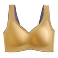 thumbnail image 2 of Sujetador sin costuras Sport Yoga Running Hacer subir Vest Underwire Soft Sleep Ropa interior de mujer, Amarillo, L Sweethay  AP001300-14B, 2 of 7