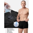 thumbnail image 3 of UNEEI Washable Incontinence Underwear for Men, 150ml Absorbent Leakproof Cotton Boxer Briefs, Reusable Mid-Rise Comfort Fit, Reliable Protection for Daily & Overnight Wear, 3 Pack Black, L, 3 of 7