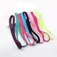 thumbnail image 4 of Elastic Headband Solid Color Running Sweatband Fitness Hair Ties for Yoga Sports Gym, 4 of 7