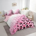thumbnail image 3 of Castle Fairy Girls Female Women Animal Leopard Print Bedding Comforter Set 7-Piece,Bling Pink Glitter King Bedding Sets,Dreamy Princess Ultra Soft Bed Sheets,Ultra Soft Home Decor,Reversible, 3 of 8