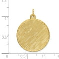 thumbnail image 2 of 14k Yellow Gold Solid Patterned .018 Gauge Circular Engravable Disc Charm Pendant, 2 of 5