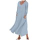 thumbnail image 2 of Mejor Belleza Women's cotton linen dresses summer midi dresses with pockets Mejor Belleza Vestido boho;Vestidos largos de playa;Flowy with ruffled hem, 2 of 7