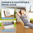 thumbnail image 3 of Bellefurn Patio Swivel Rocking Chairs Set of 2,Outdoor Wicker Swivel Glider Chair with Side Table Wicker Patio Furniture Set for Balcony Porch Pool, 3 of 9