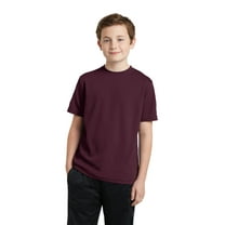 Sport Tek Teen Unisex Regular Plain Short Sleeves T-Shirt Maroon Medium