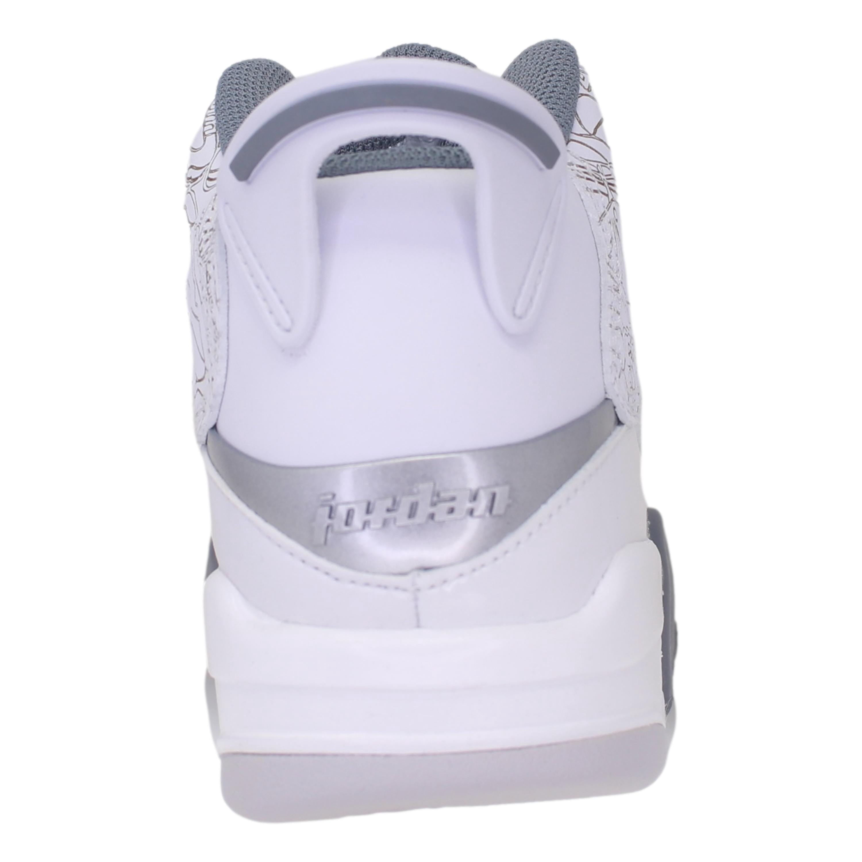 Nike Air Jordan Dub Zero Sneakers, Grade-School Size 4, White Cool 