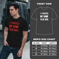 thumbnail image 4 of Greenyef Graphics I Paused My Game to Be Here Gamer Gift Funny Tee Men's T-Shirt Style-31 (Black & Red, Medium), 4 of 6