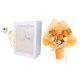 thumbnail image 4 of Ramo de flores artificiales de tulipán de punto, flores de ganchillo, decoración del hogar, flores artificiales Naranja, 4 of 9