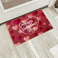 thumbnail image 5 of Carpet,Valentine's Day Indoor & Outdoor Door Mat Low Profile Resist Dirt Rug and Washable Absorb Water -Slip Entryway Door Gnome and Love Heart Print Carpet Rug 40 X 60CM, 5 of 8
