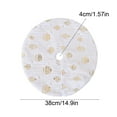 thumbnail image 3 of NWOKYZGH 15 Inch Christmas Tree Skirt Plush Tree Skirt for Holiday Party Gold Xmas Christmas Tree Decorations Christmas Tree Mat, 3 of 6