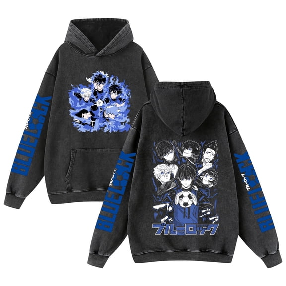 Duoxingbao Blue Prison BLUE LOCK Japanese anime ainime cross-border washed sweatshirt winter men and women couples