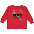 thumbnail image 3 of Inktastic Papa's Little Helper Boys Long Sleeve Toddler T-Shirt, 3 of 5
