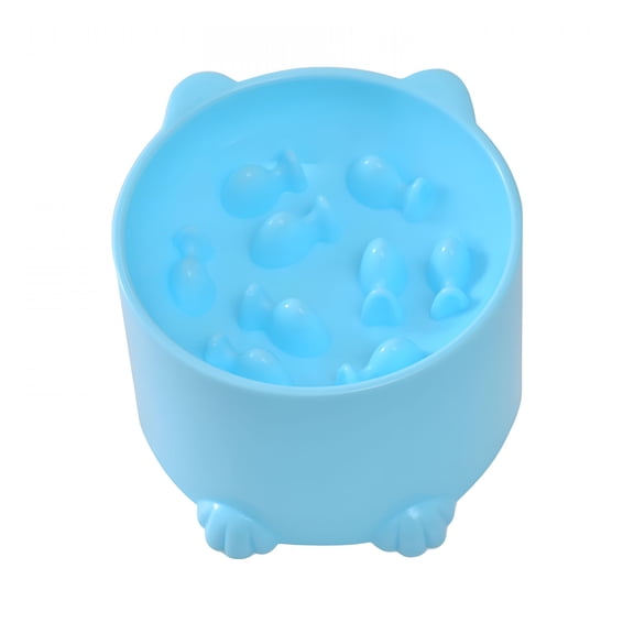ACDANC Slow Feeder Cat Bowls with Non-Slip Mat,Anti-Choking Elevated Food And Water Bowls,Tilted Cat Food Bowls,Backflow Prevention,Suitable for Small Pets