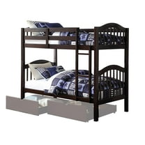 Acme Furniture Heartland Twin/Twin Bunk Bed, Espresso (1Set/2Ctn)