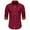 W01-Wine, variant on Men's Business formal Shirts Slim Fit Casual Long Sleeve Button Down Contrast Color Dress Shirts Designer Wedding Shirt White XL