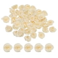 thumbnail image 1 of Unique Bargains Mini Satin Ribbon Roses Tiny Fabric Flowers Embellishments Rosettes Applique Beige 50 Pcs, 1 of 5