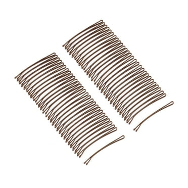 Conair Curved Bobby Pins for Pin Ups and Simple Styling Across All Hair Types in Brown, 60ct