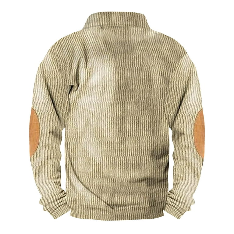 TQWQT Jackets for Men Corduroy Shirt Contrast Color Vintage Top