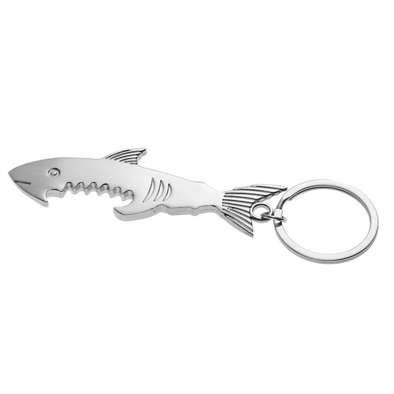 Creative Shark Keychain Bottle Opener Metal Key Ring Beer Cap Lifter MoS1 