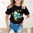 thumbnail image 2 of FINALGANG Boys Girls Kids Short Sleeve TShirts With Starfish Watercolor Print CrewNeck Soft Loose Fit Casual Tees For Playtime Daily Wear Soft Top, 2 of 3