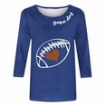 thumbnail image 4 of Mifsaly Plus Size Game Day Shirt Women Football Heart Graphic Long Sleeve Tee Team Fans Game Day Football Tee XL, 4 of 5