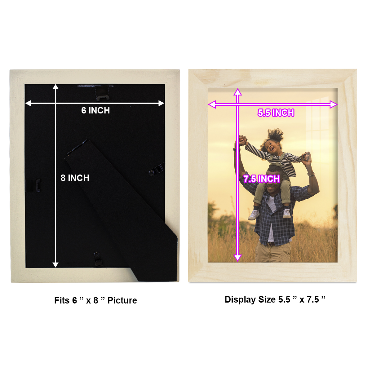 6x8 Wood Grain Picture Frame - Palo Santo