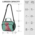 thumbnail image 4 of FORMRS Student Insulated Lunch Bag with Shoulder Strap Reusable Cooler Box for School, Big Pink Cheetah, 4 of 9