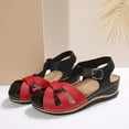 thumbnail image 5 of Fisherman Gladiator Sandals for Women Closed Toe Color Block Strappy Beach Shoes Ankle Strap Arch Support Walking Shoes Black Size 8, 5 of 8