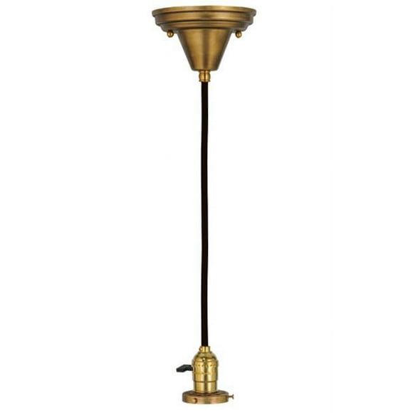 Meyda 145207 Cloth Covered Paddle Socket Hanger 2.25 in. Fitter, Black Natural Brass