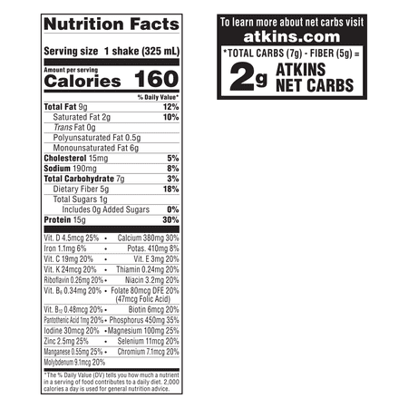 ATKINS PROTEIN SHAKE, LOW GLYCEMIC, HIGH PROTEIN, CREAMY CINNAMON SWIRL, 4 COUNT