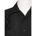 thumbnail image 2 of Gentlemens Collection Embroidered Guayabera Shirts for Men - guayaberas para Hombres Black 3X, 2 of 4