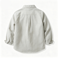 thumbnail image 4 of Boys Button Down Shirts Band Collar Long Sleeve Shirt School Church Kid Patch Pocket Oxford Formal Top, 4 of 7