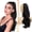 Black Brown, variant on Black Brown Wavy Drawstring Ponytail Extension - 20 Inch Drawstring Comb Clip in Ponytail Hair Extensions for Women,  Looking Synthetic Curly Wavy Pony Tails Hairpieces